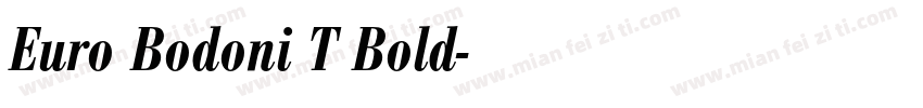 Euro Bodoni T Bold字体转换